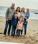 Family on the beach at Dingle